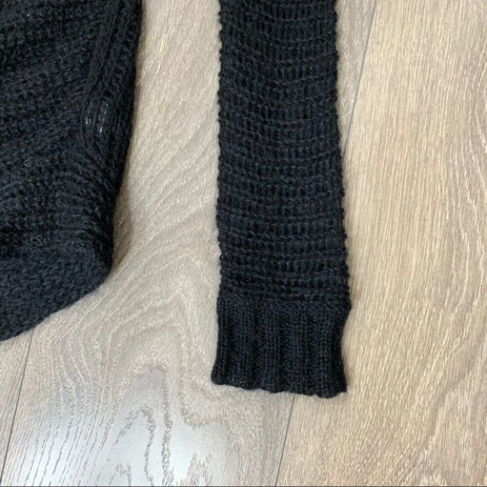Anthropologie Joe's Jeans Forte Knit Cardigan Sweater Cacoon Wool Black Size XS - Picture 8 of 15